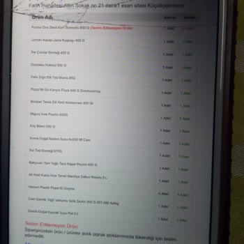 Migros Hemen Onlinedan Eksik Getirilen Ve İlgilenmeyen Mağaza