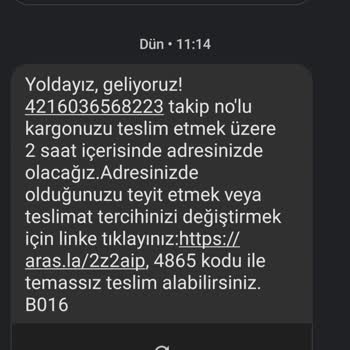 Aras Kargo Eskikent Şubesi Yine Gelmeyen Kargo