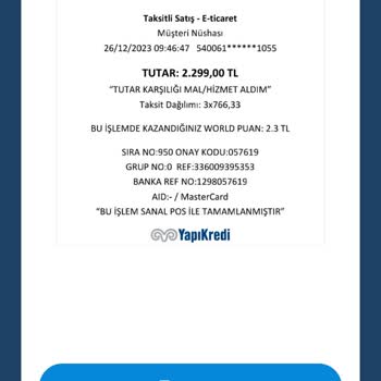 Nike İade Edilmeyen Tutar