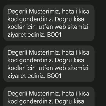 Bimcell Kod Hatası Veriyor