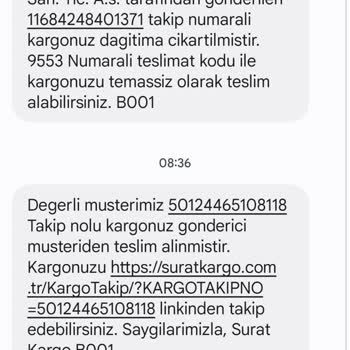 Sürat Kargo Yanlış Adres Sistem Hatası
