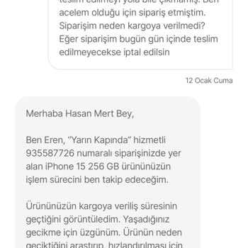 Hepsiburada Ürünü Zamanında Kargoya Vermiyor