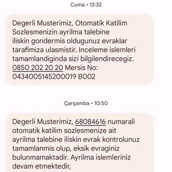 Türkiye Hayat Emeklilik (oks) BES Ayrılma Talebim