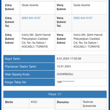 Sürat Kargo Kargomu Haberim Olmadan İade Ediyor