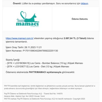 Mamaci.com.tr Ne Siparişi Gönderdi Ne Para İadesi Yaptı