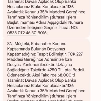Hintelhb (SMS) Rahatsızlık Veren Durum