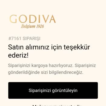 Godiva İnternet Üzerinden Alışveriş Teslimat Sorunu