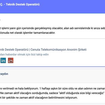 Cenuta Alan Adımı Aktifleştirmiyor