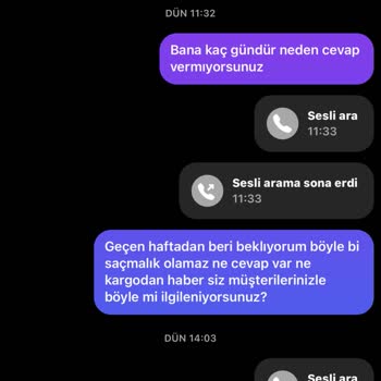Kesaa Design Kargom Gecikti, İletişim Kurulamıyor!