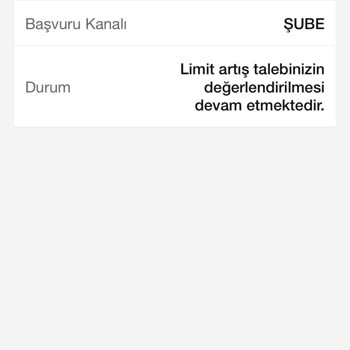 Garanti BBVA Limit Artış Talebi