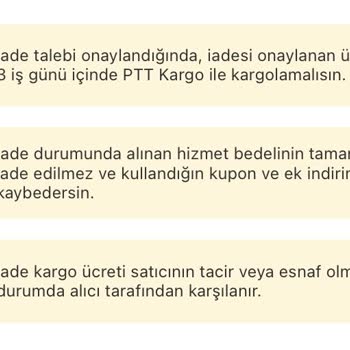 Dolap Uygulamasının İadede Hizmet Bedeli Ve Kargo Ücreti Kesmesi