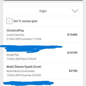 Vizyon Elektronik Para Olmayan Abonelik Ücreti Kesintisi