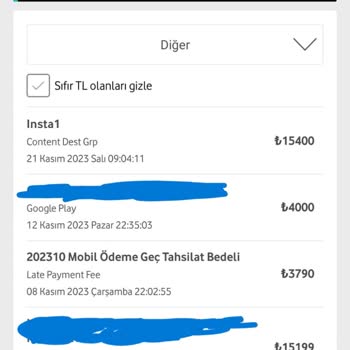 Vizyon Elektronik Para Olmayan Abonelik Ücreti Kesintisi