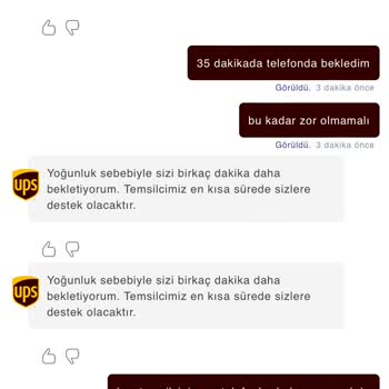 UPS Türkiye Müşteri Hizmetleri Hep Meşgul