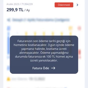 TurkNet Faturanı Öde Ama Hizmeti Unut