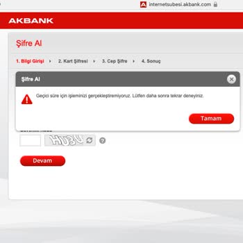 Akbank Web Sitesi Sürekli Sorunlu