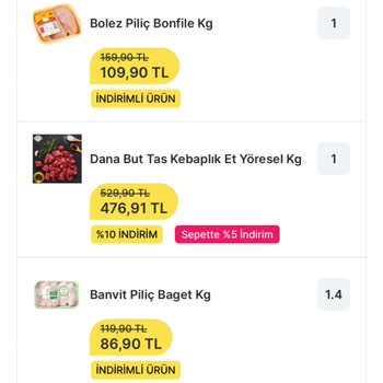 Migros Sanal Market Eksik Gramaj Ürün Göndermesi