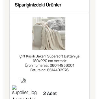 A101 Dofi Beyaz Battaniye Gri Geldi