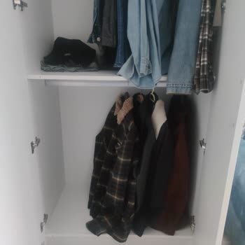 Minar Mobilya Kale 2 Kapaklı Zincir Dolap-Yüklük - Beyaz 235CM