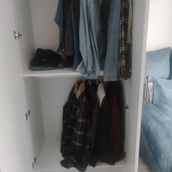 Minar Mobilya Kale 2 Kapaklı Zincir Dolap-Yüklük - Beyaz 235CM