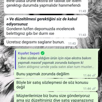 Kıyafet Sepeti İade/Değişim Fiyaskosu Müşteri Temsilcisi Terbiyesizlik