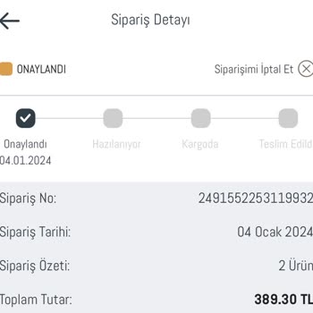 Madame Coco Siparişim Gecikti. Hediye Notu Eklenmedi.