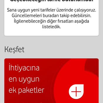 Vodafone Tarifemi Değiştirmek İstiyorum