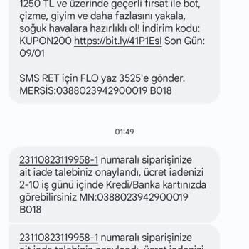 FLO Ayakkabı Siparişi İle İlgili Şikayetim Var