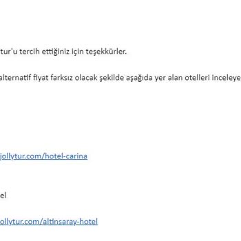 Jolly Tur Jolly Tatil Revizesi İstiyor!