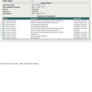 UPS Türkiye Yurtdışı Kargomun İade Sürecinde Yaşanan Sorunlar