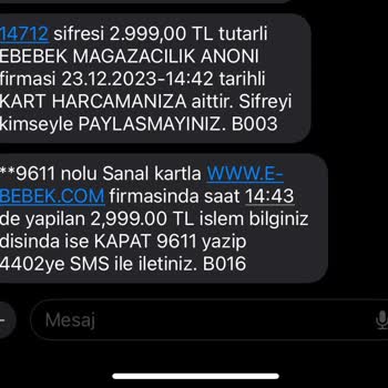 Ebebek Ücret İadesi Yapılmaması