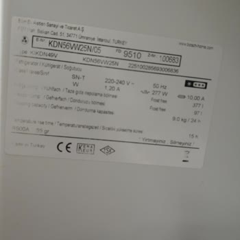 Bosch Buzdolabı Gövde İçerisinde Gaz Kaçağı