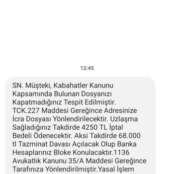 Hintelhb (SMS) Haksız Borç İddiası Ve Rahatsız Edici Mesajlar