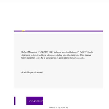 Gratis'in Yaptığı Usulsüz İptal İşlemi!