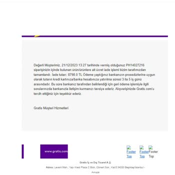 Gratis'in Yaptığı Usulsüz İptal İşlemi!