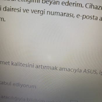 Asus Bilgisayar KVK Yetkili Servisi Tüketiciyi Mağdur Ediyor