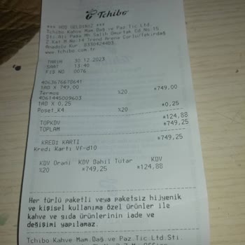 Tchibo Kusurlu Termosu İade Almıyor