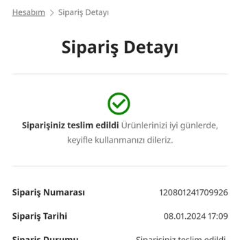 IKEA Hasarlı Ürün Gönderimi