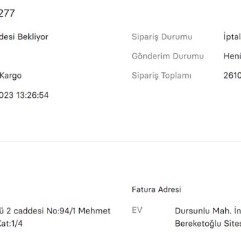 Sneaks Up Sipariş İptali Para İadesi