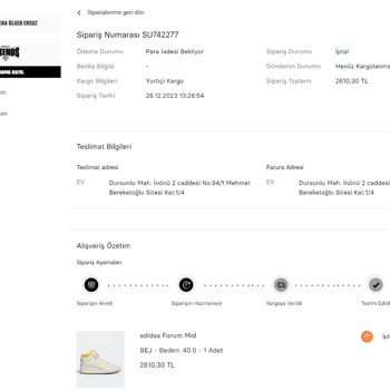 Sneaks Up Sipariş İptali Para İadesi
