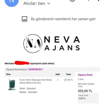 Nevatoptan.net Siparişi İptal Etti Ücret İade Etmedi, Ulaşılamıyor