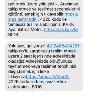Aras Kargo Saka Şubesi Haber Vermeden İade Edilen Kargo Problemi