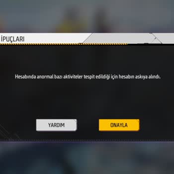 Garena Free Fire Hesabım Askıya Alındı Sebepsiz Yere