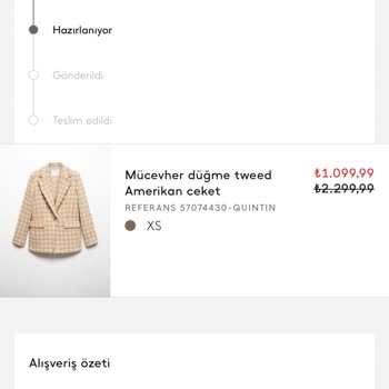 Mango Mobil Alışveriş Şikayeti
