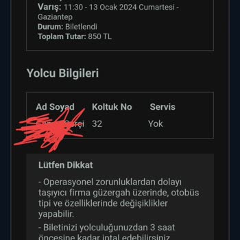 Ben Turizm Otobüs Biletindeki Değişiklik Sorunu Ve Müşteri Hizmetleri Şikayeti