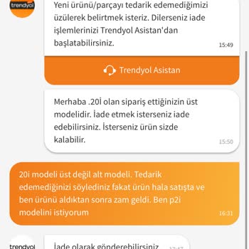 Trendyol Farklı Ürün Gönderdi