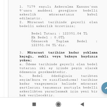 Milli Savunma Bakanlığı Bedelli Askerlik Ücretinin Haksız Artışı