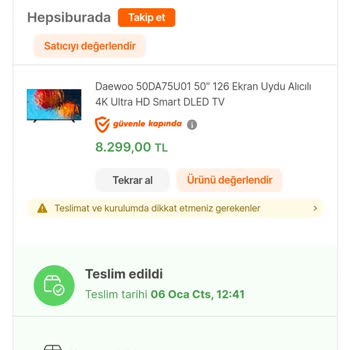 Daewoo Elektronik Vestel TV 1 Haftada Bozuldu
