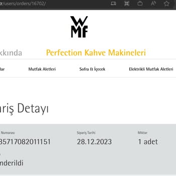 WMF 3 Haftadır Ulaşmayan Ürünün Parasını İade Etmiyor