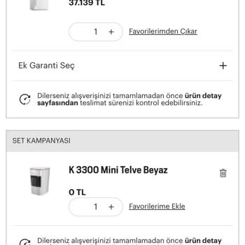Arçelik İnternet Siparişi Tutar İptali